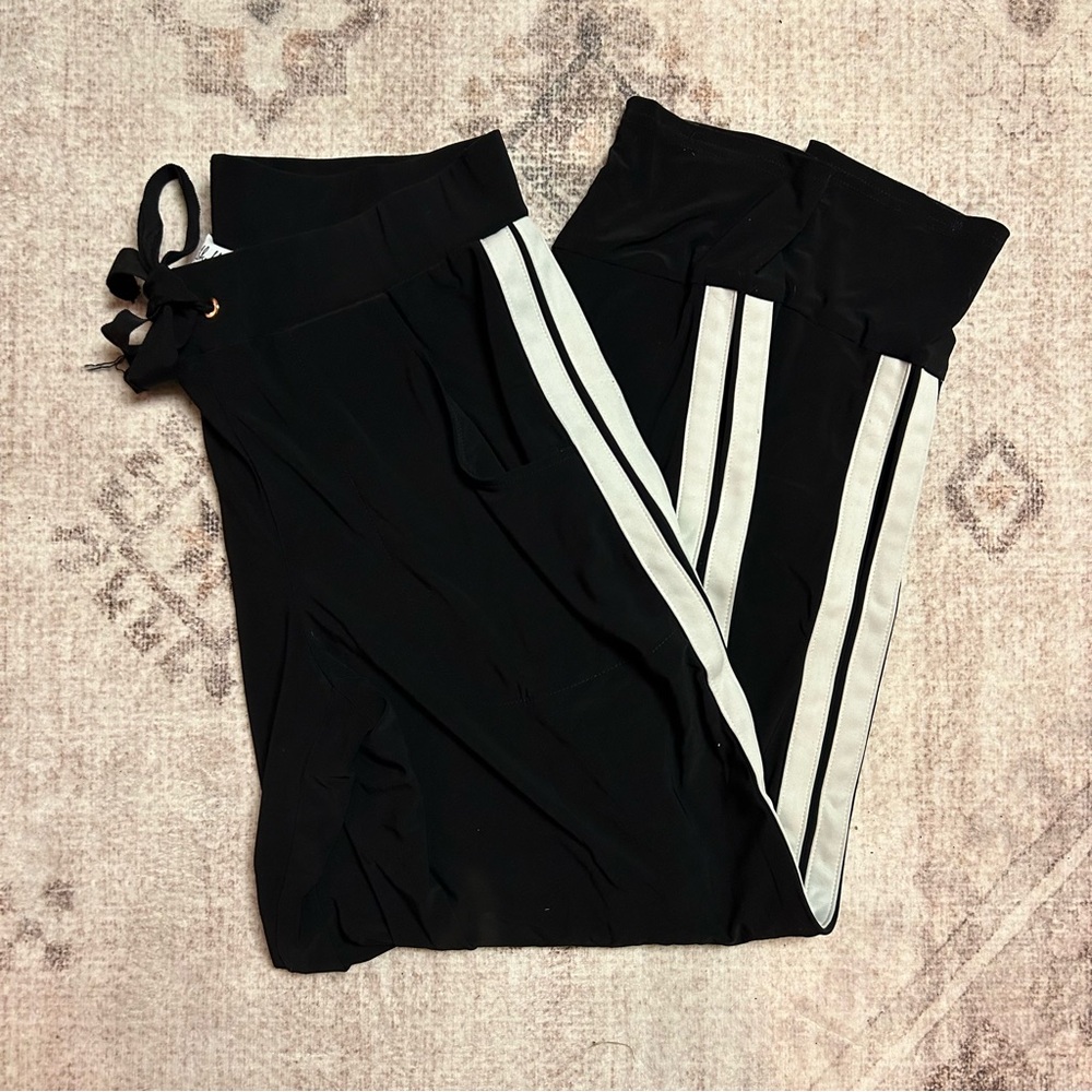 Joseph Ribkoff white stripe joggers
